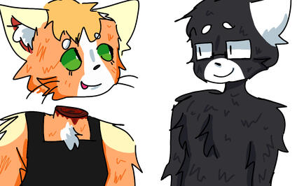 my fursona + a friend's